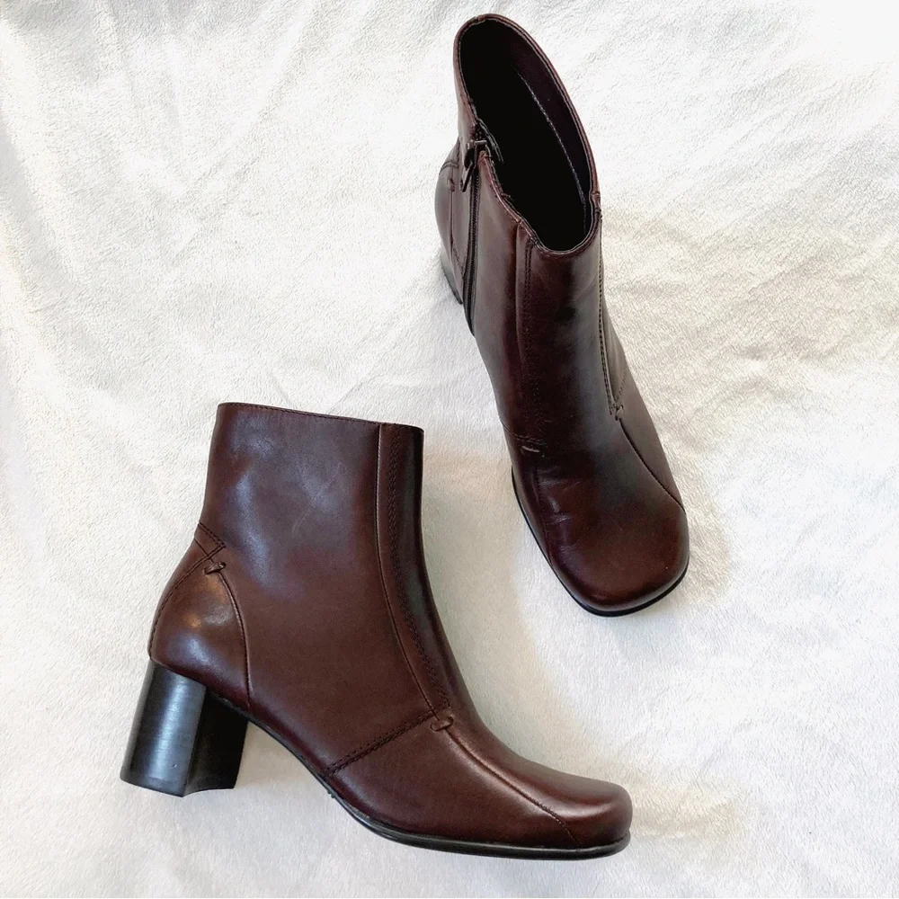 Elegant Brown Ankle Boots - Picture 3 of 13